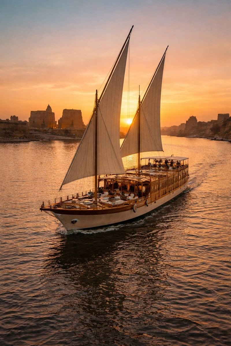 5 Days Wellness Retreat Amber Dahabiya Nile Cruise from Aswan to Luxor